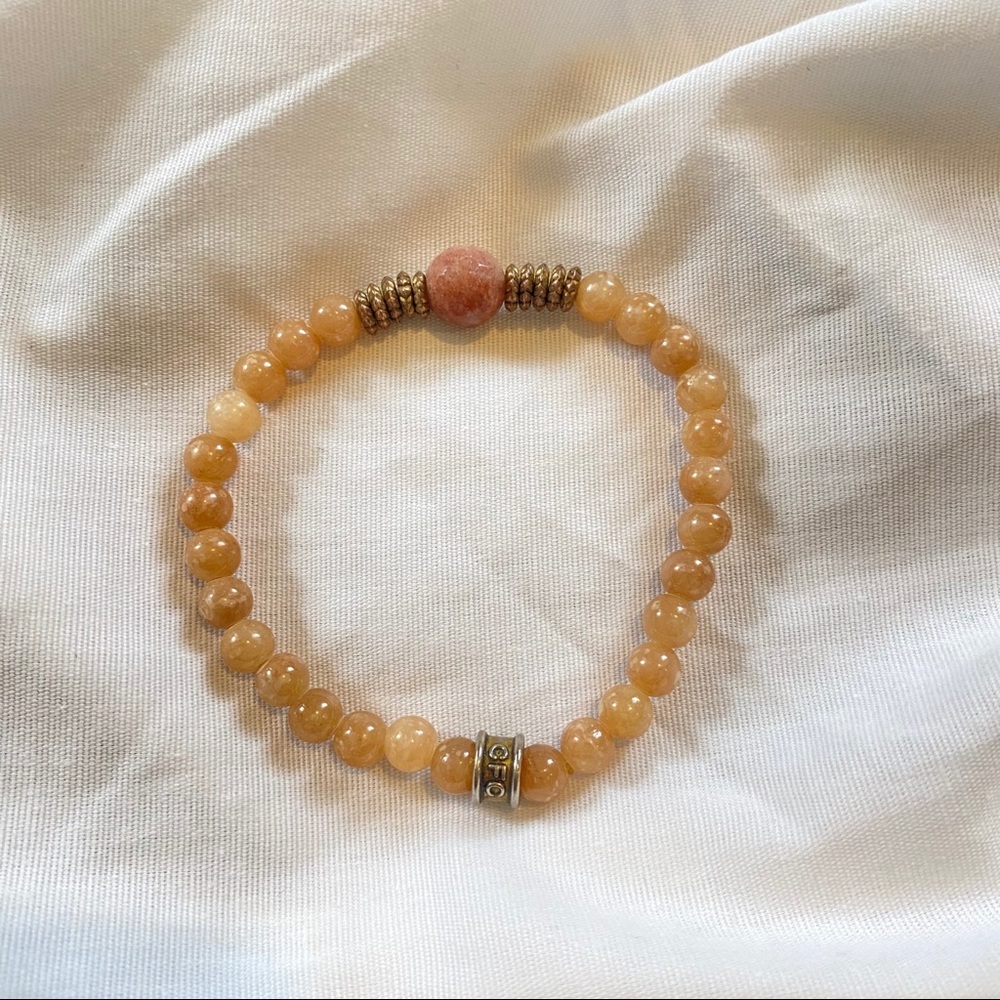 Burnt orange beaded bracelet